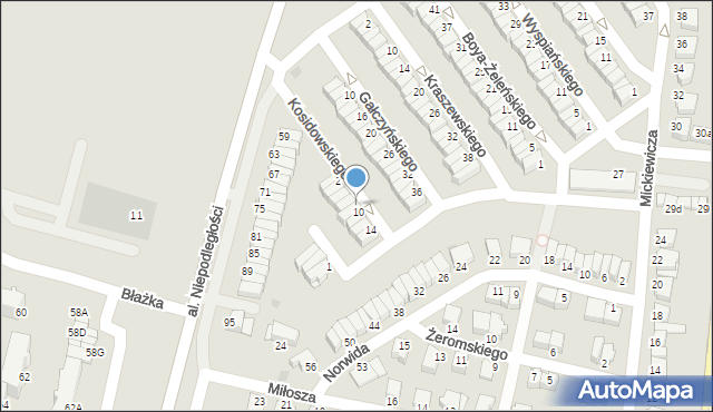 Inowrocław, Kosidowskiego Zenona, 8, mapa Inowrocławia