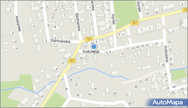 Iwaniska, Kościelna, 4, mapa Iwaniska