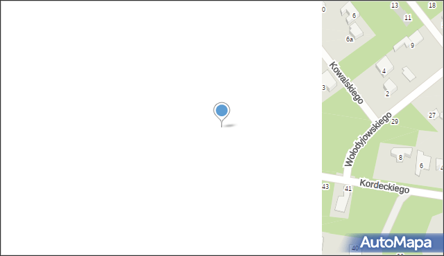 Izabelin B, Kordeckiego Augustyna, ks., 2a, mapa Izabelin B