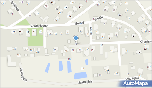 Izabelin B, Kordeckiego Augustyna, ks., 5, mapa Izabelin B