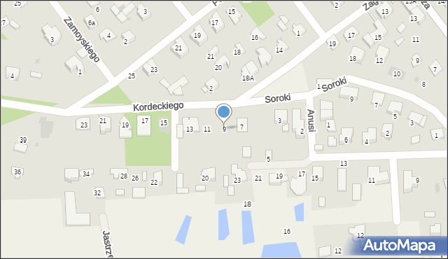 Izabelin B, Kordeckiego Augustyna, ks., 9, mapa Izabelin B