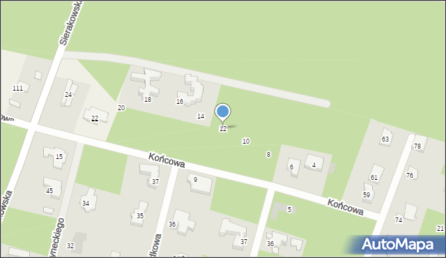 Izabelin C, Końcowa, 12, mapa Izabelin C