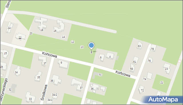 Izabelin C, Końcowa, 8, mapa Izabelin C