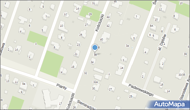 Izabelin C, Kościuszki Tadeusza, gen., 36, mapa Izabelin C