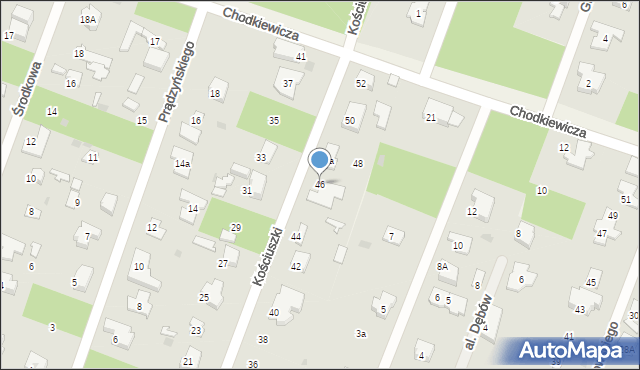 Izabelin C, Kościuszki Tadeusza, gen., 46, mapa Izabelin C