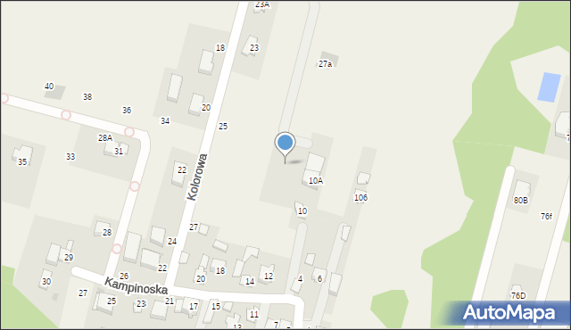 Izabelin-Dziekanówek, Kolorowa, 27c, mapa Izabelin-Dziekanówek