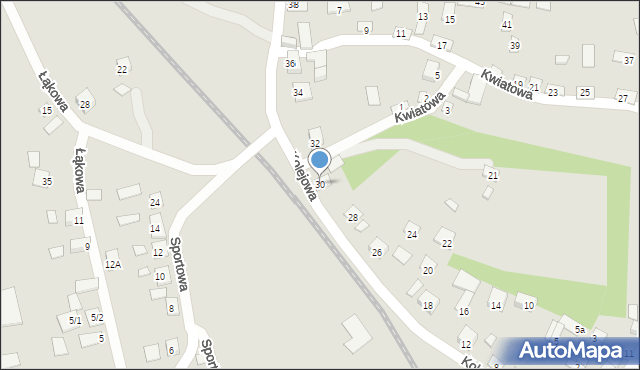 Izbica, Kolejowa, 30, mapa Izbica