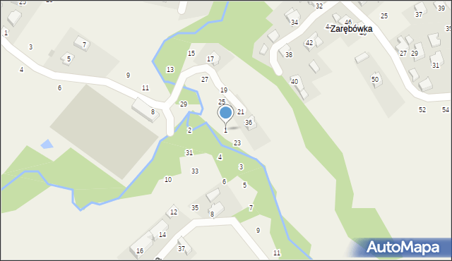 Izdebnik, Kosmyrówka, 1, mapa Izdebnik