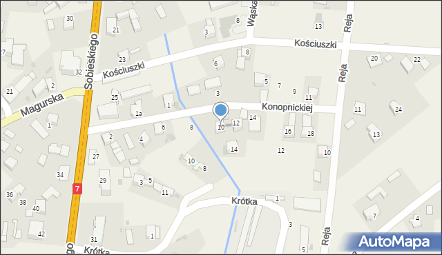 Jabłonka, Konopnickiej Marii, 10, mapa Jabłonka