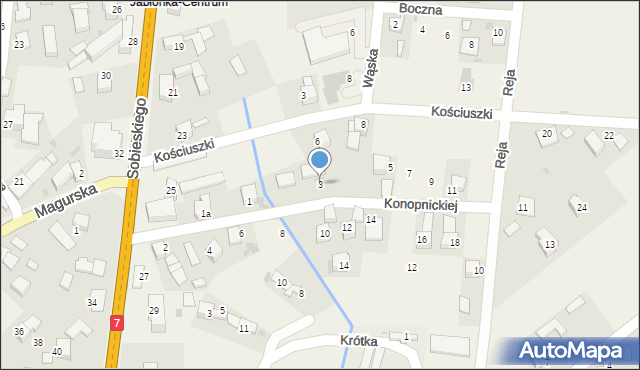 Jabłonka, Konopnickiej Marii, 3, mapa Jabłonka