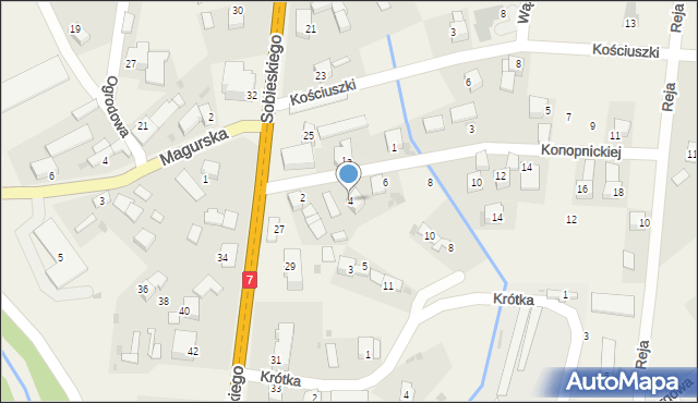 Jabłonka, Konopnickiej Marii, 4, mapa Jabłonka