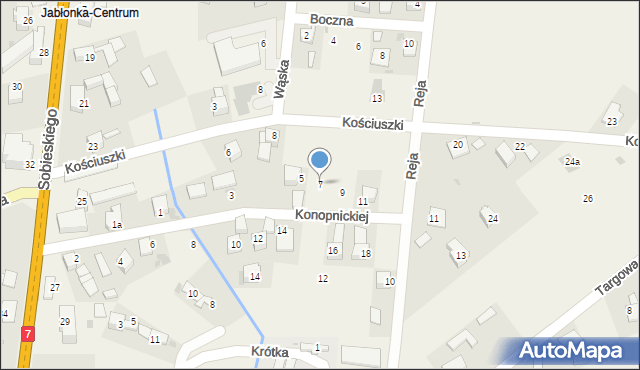 Jabłonka, Konopnickiej Marii, 7, mapa Jabłonka