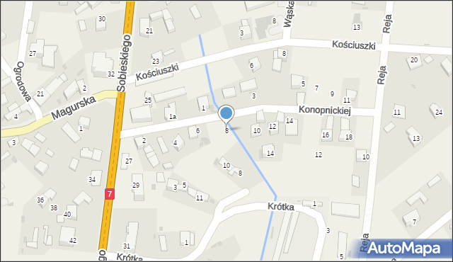 Jabłonka, Konopnickiej Marii, 8, mapa Jabłonka