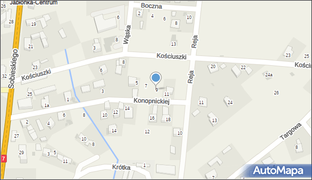 Jabłonka, Konopnickiej Marii, 9, mapa Jabłonka