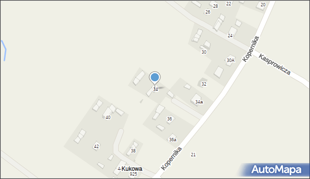 Jabłonka, Kopernika Mikołaja, 34, mapa Jabłonka