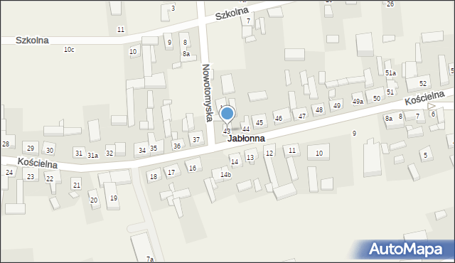 Jabłonna, Kościelna, 43, mapa Jabłonna