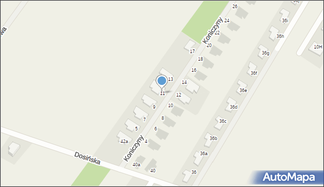 Jachranka, Koniczyny, 11, mapa Jachranka