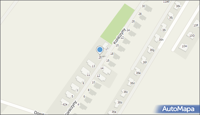 Jachranka, Koniczyny, 15, mapa Jachranka