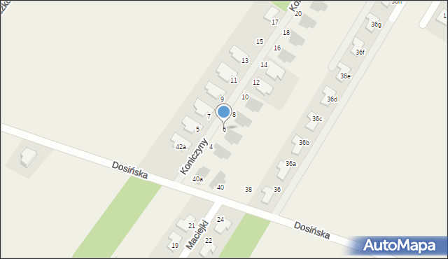 Jachranka, Koniczyny, 6, mapa Jachranka