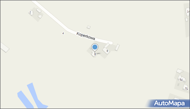 Jacków, Koperkowa, 6, mapa Jacków