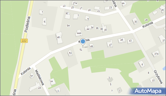 Jagatowo, Kolonia, 51a, mapa Jagatowo