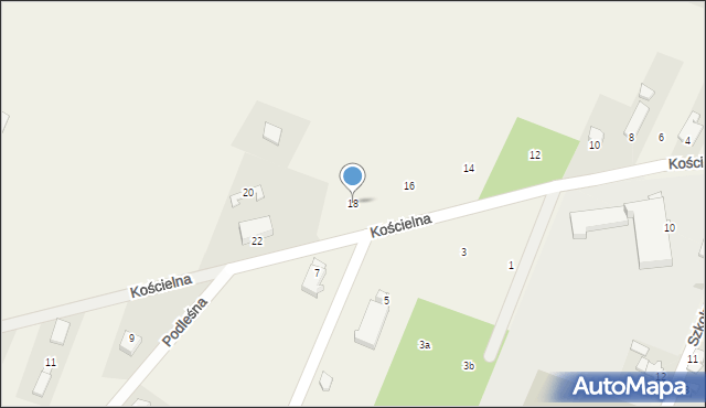 Jamielnik, Kościelna, 18, mapa Jamielnik