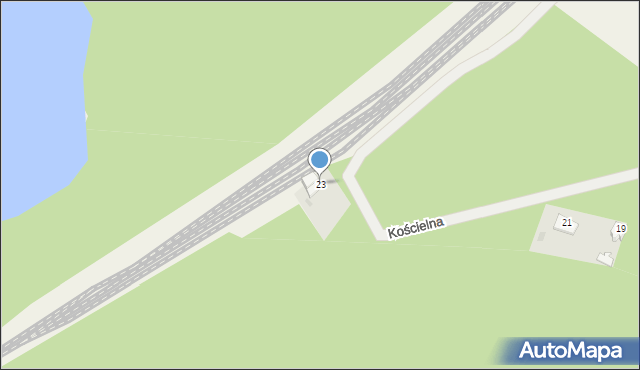 Jamielnik, Kościelna, 23, mapa Jamielnik