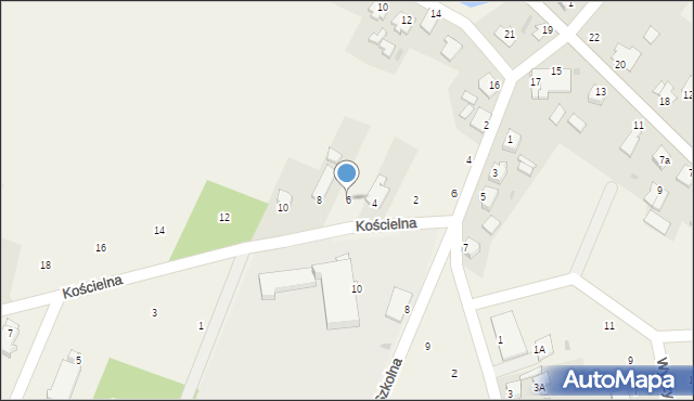Jamielnik, Kościelna, 6, mapa Jamielnik