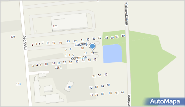 Janczewice, Korzenna, 13, mapa Janczewice