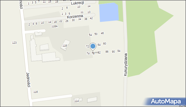 Janczewice, Korzenna, 78, mapa Janczewice