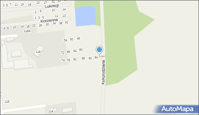 Janczewice, Korzenna, 96, mapa Janczewice