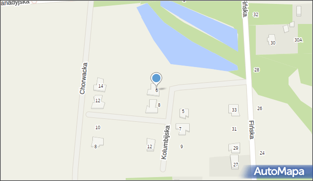 Janinów, Kolumbijska, 6, mapa Janinów