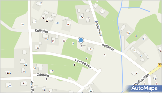 Jankowice, Kołłątaja Hugo, 7, mapa Jankowice