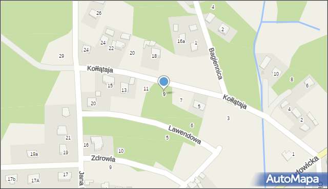 Jankowice, Kołłątaja Hugo, 9, mapa Jankowice