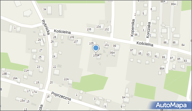 Jankowice, Kościelna, 103A, mapa Jankowice
