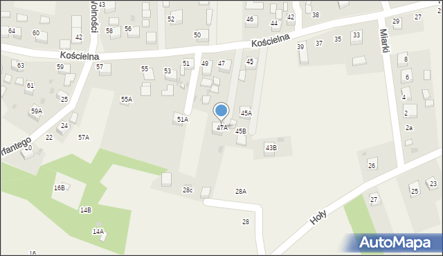 Jankowice, Kościelna, 47A, mapa Jankowice