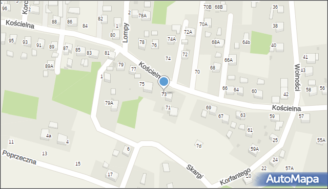 Jankowice, Kościelna, 73, mapa Jankowice
