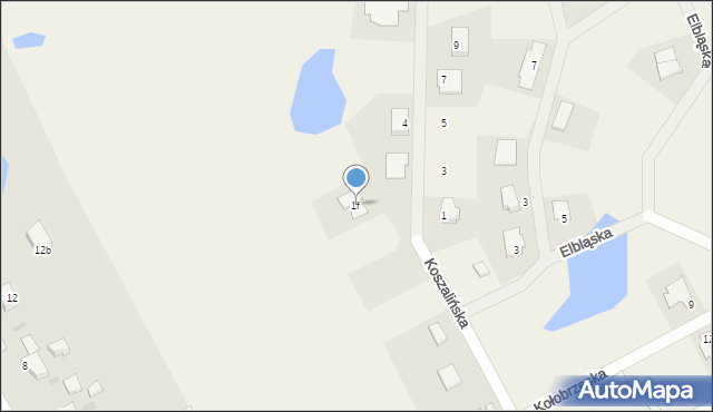 Jankówko, Koszalińska, 1f, mapa Jankówko