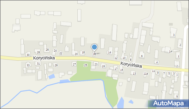 Janów, Korycińska, 16, mapa Janów