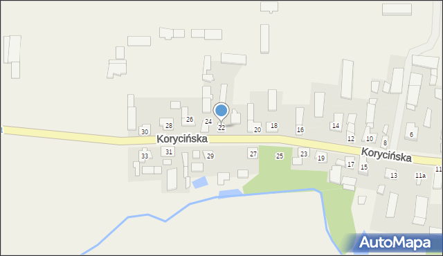 Janów, Korycińska, 22, mapa Janów