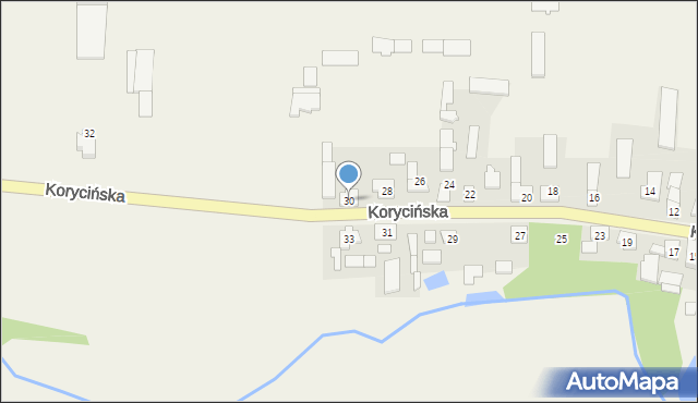 Janów, Korycińska, 30, mapa Janów