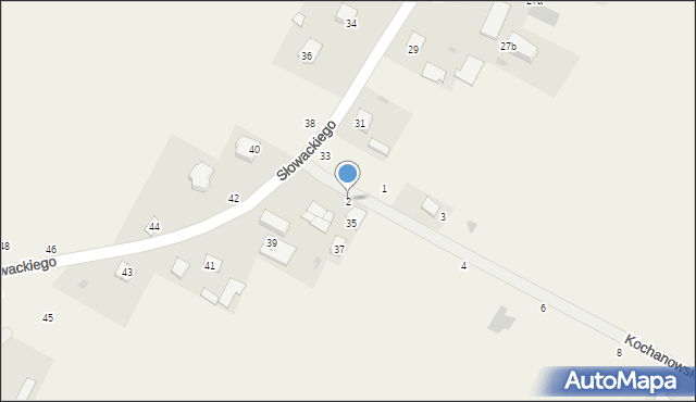 Janów, Kochanowskiego Jana, 2, mapa Janów