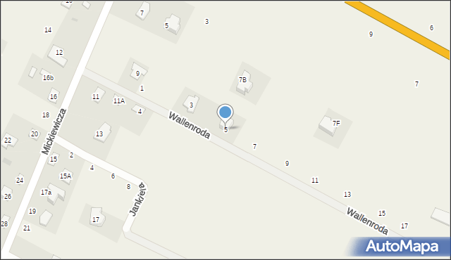 Janów, Konrada Wallenroda, 5, mapa Janów