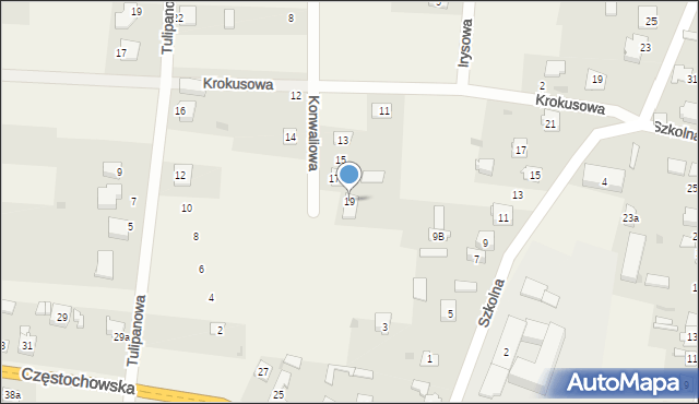 Janów, Konwaliowa, 19, mapa Janów