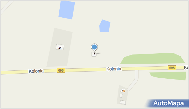 Janów Podlaski, Kolonia, 7, mapa Janów Podlaski