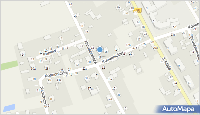 Janów Podlaski, Konopnickiej Marii, 18, mapa Janów Podlaski