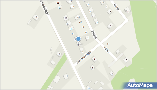 Janowiec, Kochanowskiego Jana, 5, mapa Janowiec
