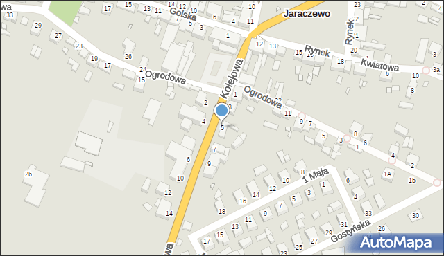 Jaraczewo, Kolejowa, 5, mapa Jaraczewo