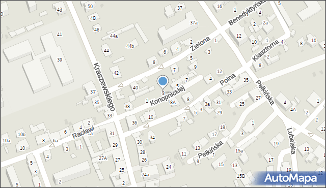 Jarosław, Konopnickiej Marii, 3, mapa Jarosławia