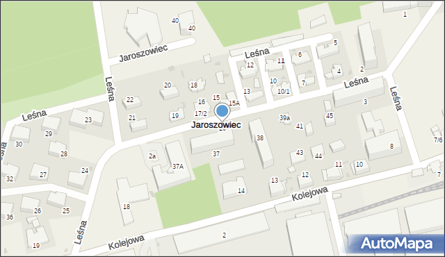 Jaroszowiec, Kolejowa, 20, mapa Jaroszowiec